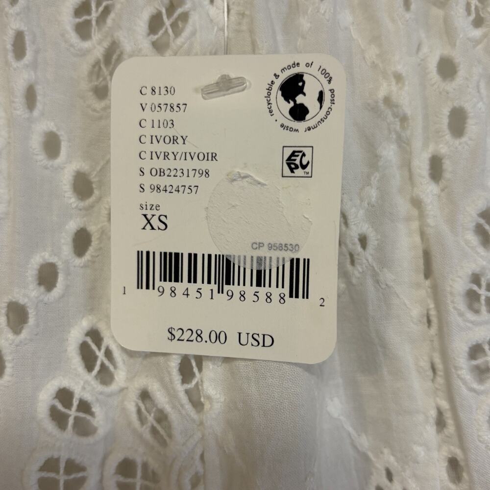 Free People Midnight Cruiser One-Piece Jumpsuit White Eyelets Lined Size XS - Picture 11 of 16